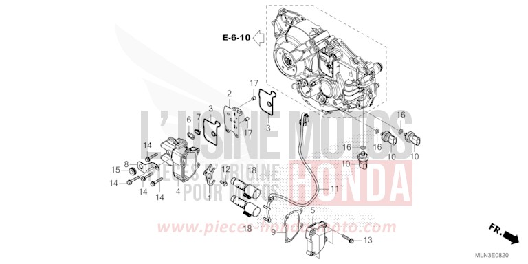 SOLENOIDE LINEAIRE de Africa Twin DCT PEARL GLARE WHITE (NHB53) de 2024
